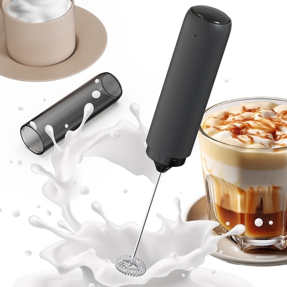 Rechargeable Milk Frother Hanheld,Dual Coil Whisk Head Coffee Frother