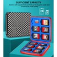 thumbnail image 2 of S Game Case Holder - 2 Pack Mini Game Organizer for Travel - Portable and Stylish Gift - 24 Cartridge Slots and 24 Micro SD Card Storage - Magnetic Closure - Durable Hard Shell, 2 of 4
