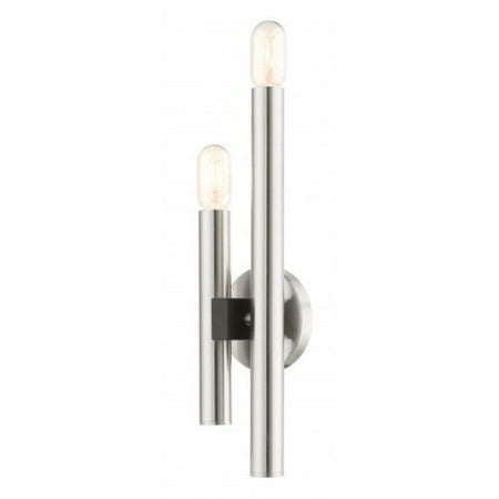 

2 Light Ada Wall Sconce in Mid Century Modern Style 5.13 inches Wide By 18 inches High-Brushed Nickel Finish Bailey Street Home 218-Bel-4363017