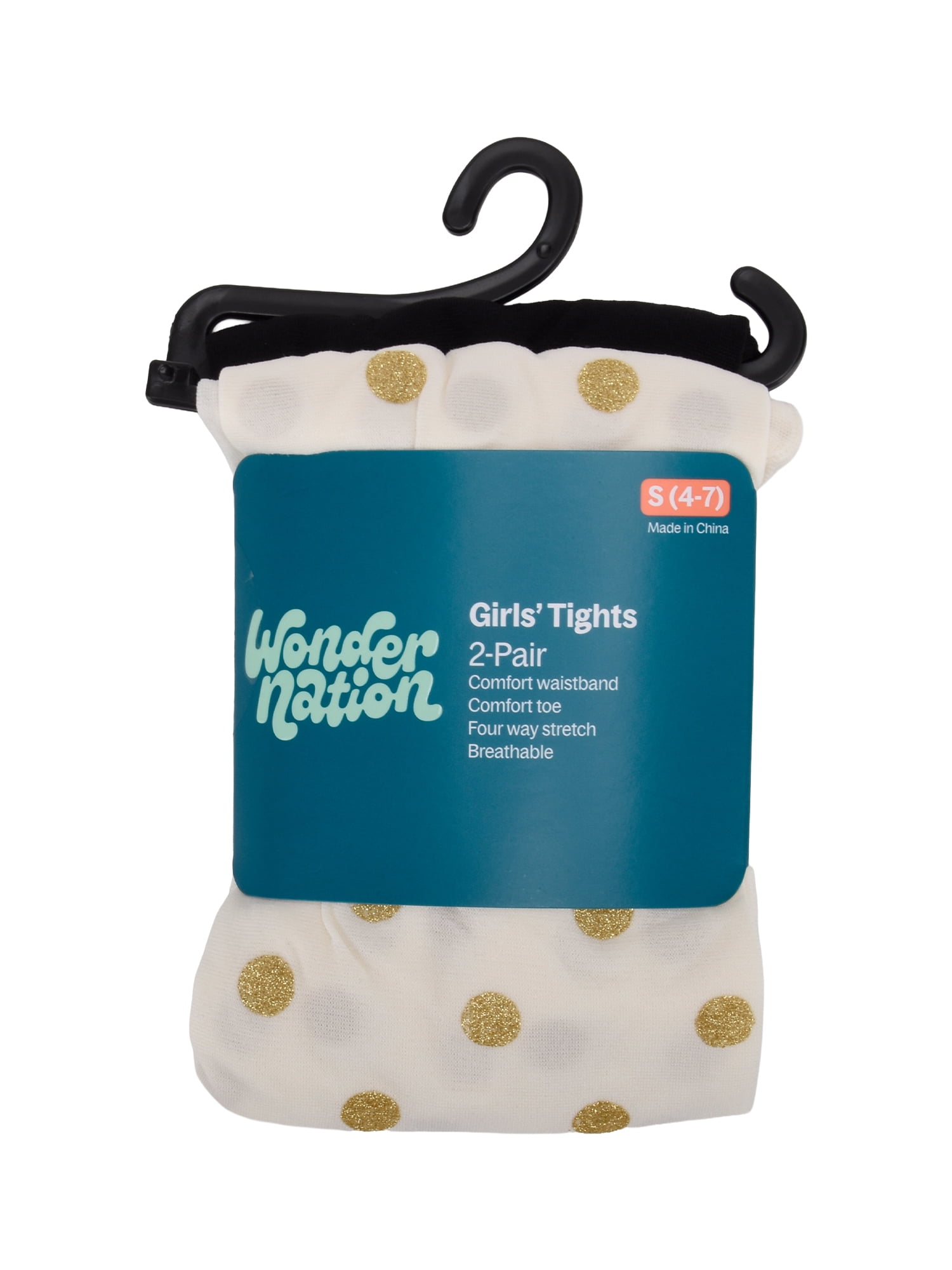 Wonder Nation Girls' Opaque Tights 2 Packed Sizes 4-16