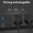 thumbnail image 4 of SATRINO 2 Prong Power Strip , Multi Plug Outlet Extender, Multiple Outlet Splitter(2 Sockets) and 4 USB Ports, Wall Adapter Surge Protector for Travel, Office, Black, 4 of 8