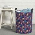 thumbnail image 7 of KLL Skull starry sky flower Waterproof Foldable Laundry Hamper Bucket with Handles for Storage Bin,Kids Room,Home Organizer (Small ), 7 of 7
