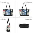 thumbnail image 6 of FORMRS Canvas Laptop Tote Bag for Women with 15.6" Computer Compartments Shoulder Handbag, Black Cats and Hearts, 6 of 7