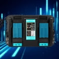 thumbnail image 3 of Cargador de batería doble Bling Bling con interfaz USB DC18RD apto para Makita BL1830 BL1430 14,4-18 V Enchufe estadounidense 110-130 V, 3 of 9