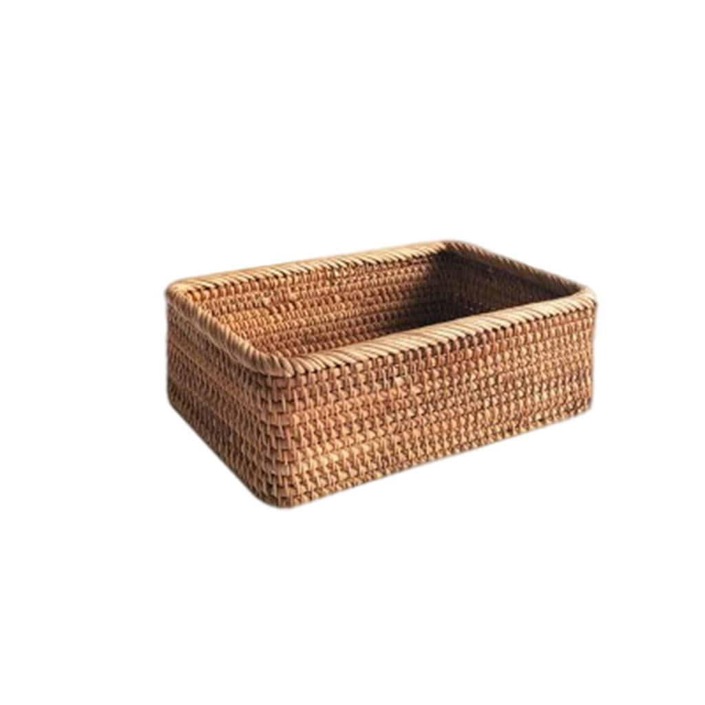 3 Size Breakfast HandWoven Bread Basket Rattan Tray Wicker Basket