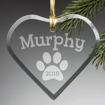 Personalized Glass Christmas Ornament - Special Dog
