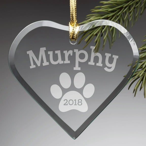 Personalized Glass Christmas Ornament - Special Dog