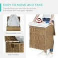 thumbnail image 3 of YRLLENSDAN Handwoven Laundry Hamper, Laundry Basket 90L/110L Foldable Rattan Laundry Hamper with Lid, Handles, 2 Removable Liner Bags & 6 Laundry Bags, 3 of 7