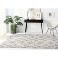 thumbnail image 4 of SAFAVIEH Berber Zachary Geometric Shag Area Rug, Gray/Cream, 3'3" x 3'3" Square, 4 of 13