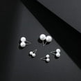 thumbnail image 5 of Cterwk 12 Pairs Pearl Earrings 8mm Round Ball Pearls Stud Earrings Hypoallergenic Imitation Pearl Earrings Set for Women, 5 of 6