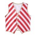 thumbnail image 3 of vastwit Gilet Rayé pour Garçons Enfants Costume de Fête de Noël Veste à Boutons Rouge 12, 3 of 7