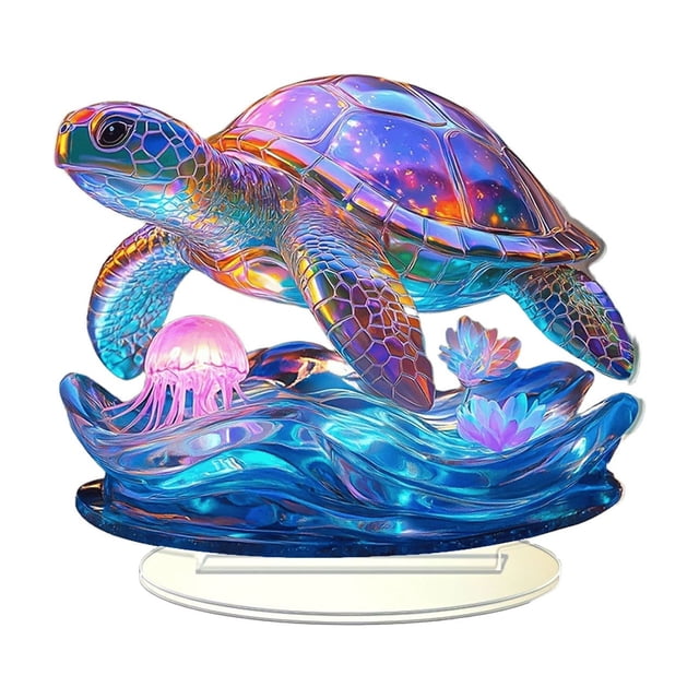 Jellyfish Pendant 2D Flat Table Design Turtle Summer Theme Jewelry Accessory For Necklaces
