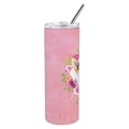 thumbnail image 2 of Carolines Treasures CK4167TBL20 Corgi Pink Flowers Stainless Steel 20 oz Skinny Tumbler 20 oz multicolor, 2 of 3