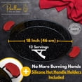 thumbnail image 2 of Paelluxe 18 Inch Paella Pan 12 Servings - Enamelled No Rust Easy to Clean Steel Pan Propane - Gas Burners for Cooking - Indoor & Outdoor Cooking Skillet - Cacerola Paellera Sarten - Mother's Day Gifts, 2 of 8