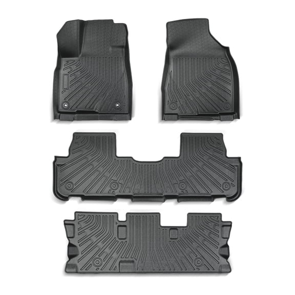 Kimllier TPE Floor Mats Liner 4PCS Replacement for Toyota Highlander 7 Seats 2014-2019 All Weather Black