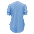 thumbnail image 5 of Xijirk Women's V-Neck Short Sleeve Blouse Puffed Sleeve T-Shirt with Button Casual Top for Everyday Wear,XL, 5 of 7