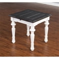 thumbnail image 3 of Sunny Designs Carriage House 24" Wood End Table in White/Dark Brown, 3 of 4