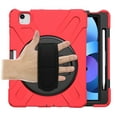 thumbnail image 4 of KIQ iPad Air 10.9 Pro 11 1st 2nd 3rd Gen Case, Heavy Duty Shield Hand/Palm Grip Strap Shoulder Strap Sling for Apple iPad Air 4 / 5 Pro 11 2018/2020/2021 [Shield Red], 4 of 9