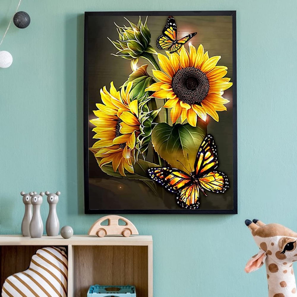 GDYEEH 5D Diamantmalerei Engel & Blumen – DIY Diamond Painting Set Für Erwachsene, 30x40 Cm