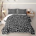 thumbnail image 2 of Erosebridal Fashion Cheetah Print Twin Quilt Set, Boys Girls Women Twin Coverlet Set, Black White, 2pcs, 2 of 7
