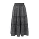 thumbnail image 1 of VISgogo Falda para Mujer, Floral/Punto/Estampado de Leopardo Volante Dobladillo Cintura Alta Falda Midi Femenina con Bolsillos Laterales VISgogo moda, 1 of 9