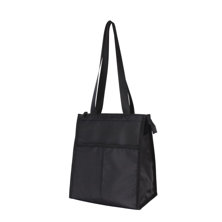 Mainstays Black Polyester Reusable Lunch Bag, 7.5L photo 4