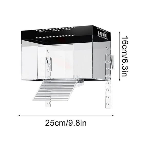 Large Glass Turtle Terrarium 9.8x6.3x6.3 Inch Aquatic Reptile Tank with Sunbathing Area for Turtles Amphibians and Aquatic Pets