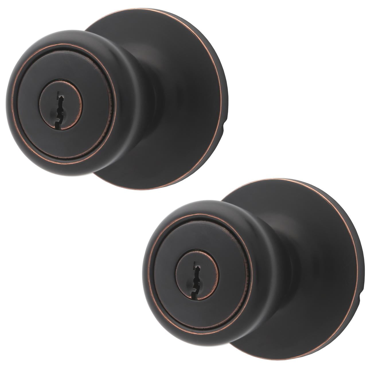Lokhaus Keyed Entry Tulip Doorknob Oil Rubbed Bronze 2 Count