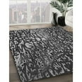 thumbnail image 3 of Ahgly Company Machine Washable Indoor Round Transitional Charcoal Black Area Rugs, 8' Round, 3 of 7