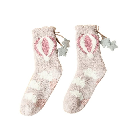 

ASEIDFNSA Fuzzy Socks for Women Fall Over The Knee Thigh High Socks Plus Size Women Winter Thickened Coral Socks Nonslip Floor Socks Stockings