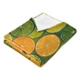 thumbnail image 6 of Qxltty The Pattern Of Orange and Lime Slices Soft Cozy Fluffy Blankets for Couch Sofa Chair Bed Camping Picnic Travel Lightweight Bed 50×60inch, 6 of 7