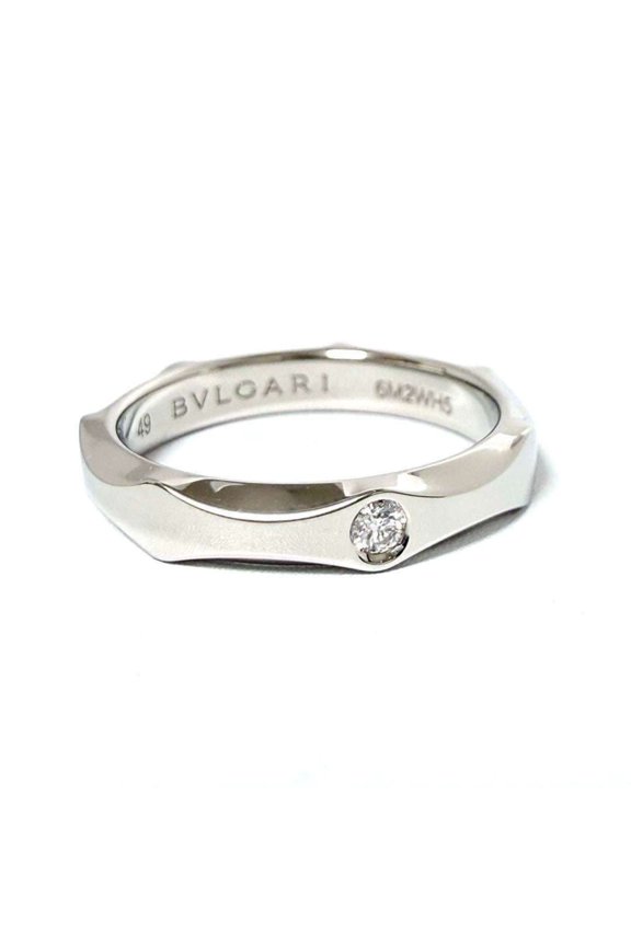 Pre-Owned Bvlgari Infinito Wedding Band Ring in Platinum