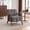 Grey, variant on 30" Chenille Cozy Oversized Sofa Chair, Modern Single Sofa with Wood Frame, Upholstered Recliner Sofa Chair with Curved Arm for Living Room Balcony, Rust Red