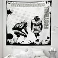 thumbnail image 1 of Black White Tapestry, Grungy American Football Image International Team World Cup Kick Play Speed Victory, Fabric Wall Hanging Decor for Bedroom Living Room Dorm, 5 Sizes, Black White, by Ambesonne, 1 of 1