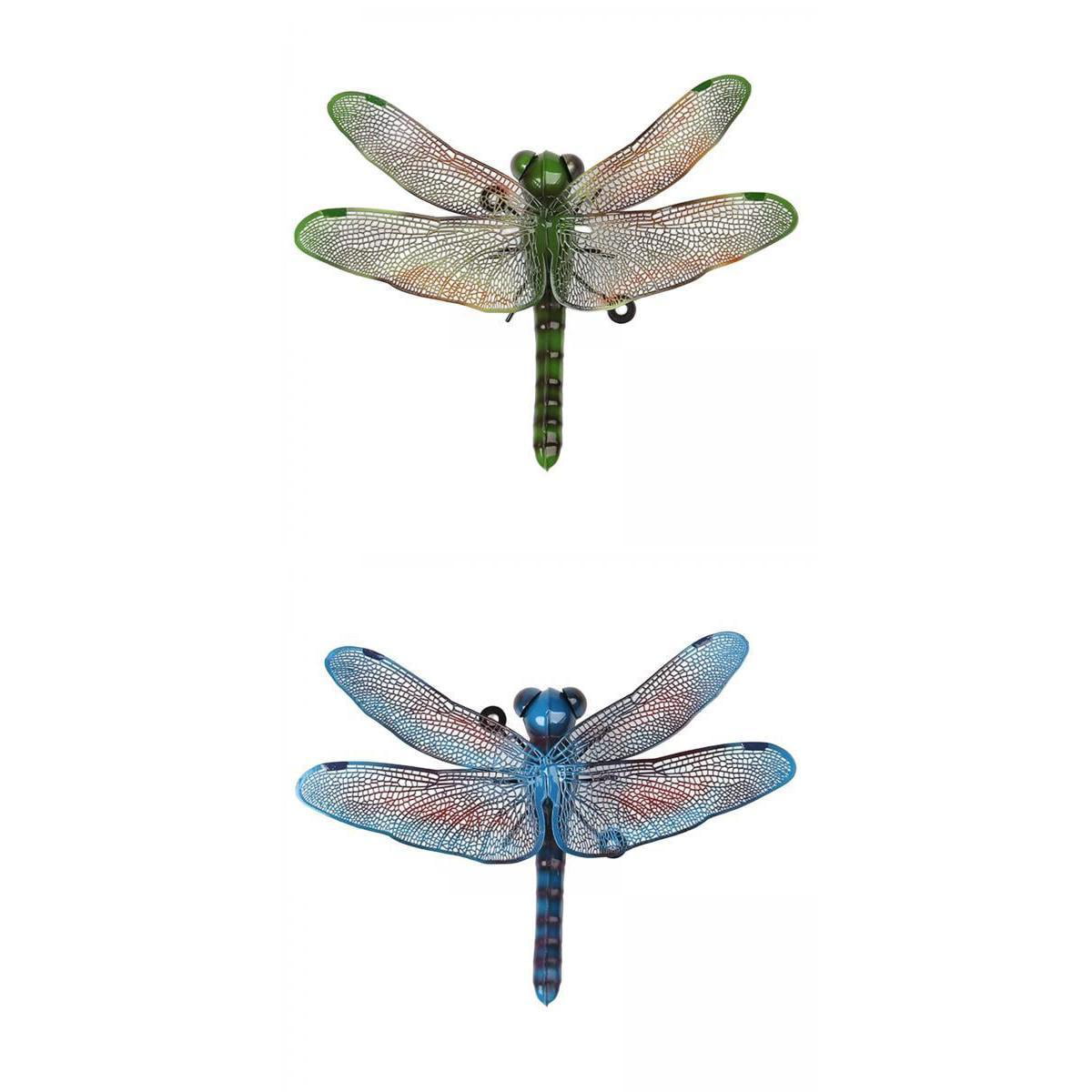 2pcs Wall Decoration Wall Art Decor Dragonfly Craft Hanging Ornament for Garden 