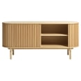thumbnail image 4 of Unique Furniture Rounded Sliding Door Sideboard 63"W in Natural Oak, 4 of 11