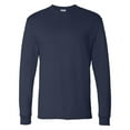 thumbnail image 5 of Hanes Essential-T Men's Long Sleeve T-Shirt | Soft Crew Neck 100 Cotton Tee, Navy, Size S, 5 oz, 5 of 5
