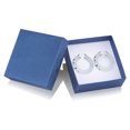 thumbnail image 2 of Handcrafted White Lucite 42mm Click Top Hoop Earrings with Colorful Confetti Crystals, 2 of 2
