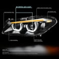 thumbnail image 4 of DNA Motoring HL-3D-F1010-BK For 2011-2013 BMW F10 528I 528i 535I 535I 550I 550i Dual LED U-Halo DRL Sequential Turn Signal Projector Headlight Black 12, 4 of 6