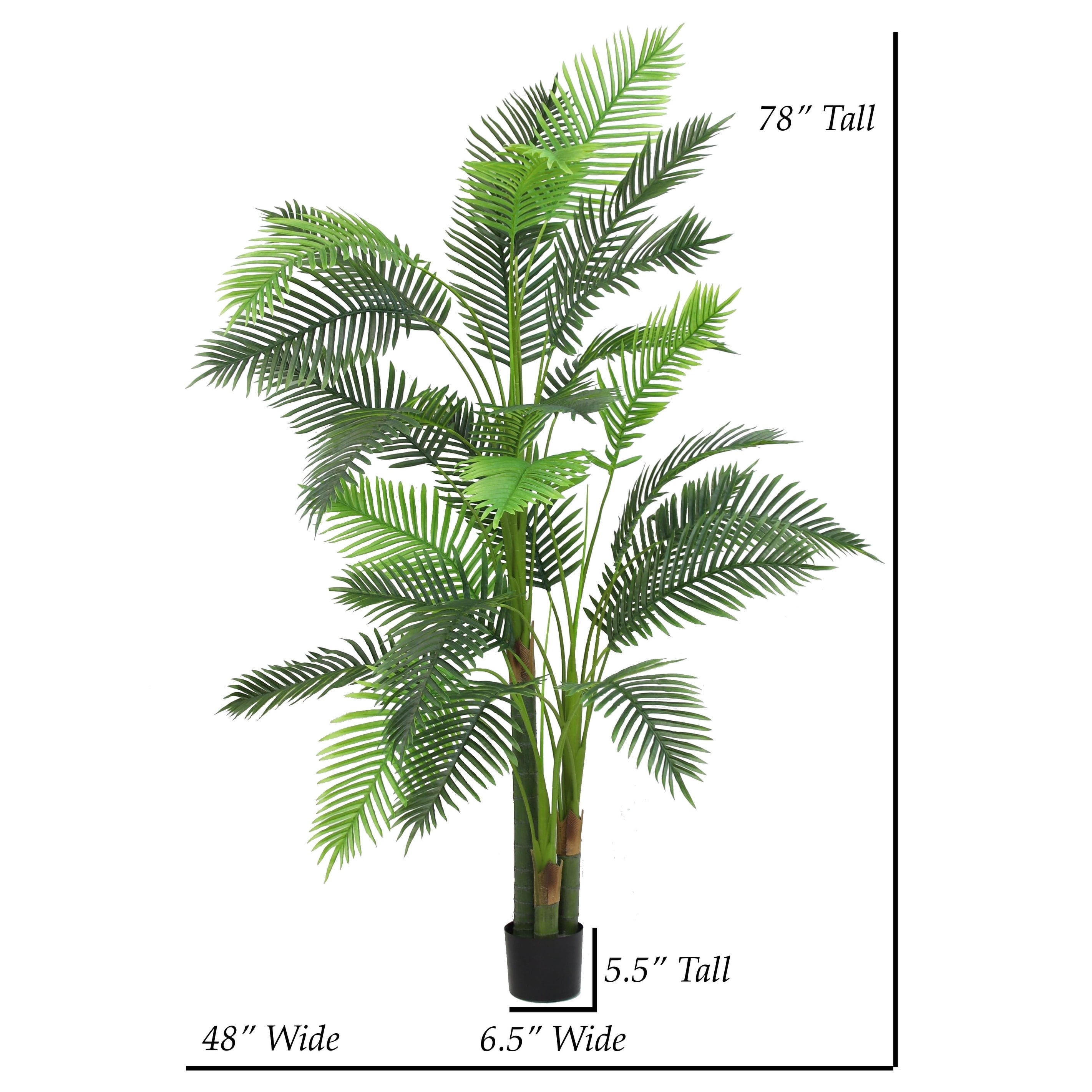 The Mod Greenhouse 84" Artificial Paradise Palm Tree in Black Matte Planter's Pot