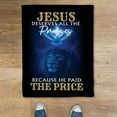 thumbnail image 3 of Jesus Deserves All The Praises Lion Blanket, Christian Religious Throw, Faith Gift for Men & Women, Inspirational Jesus Fleece & Sherpa Blanket, 3 of 4