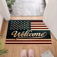 thumbnail image 7 of Patriotic Welcome Doormat 18x30 Inch - Retro American Flag Door Mat， Slip Resistant Rubber Backing for 4th of July Indoor Outdoor Home & Porch for heavy traffic(Multicolor1pc), 7 of 7