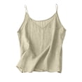 thumbnail image 3 of EliteGoogv Womens Tank Tops V Neck Chest Pocket Sleeveless Shirts For Women Summer Daily Vacation Casual Tops Beige L, 3 of 3