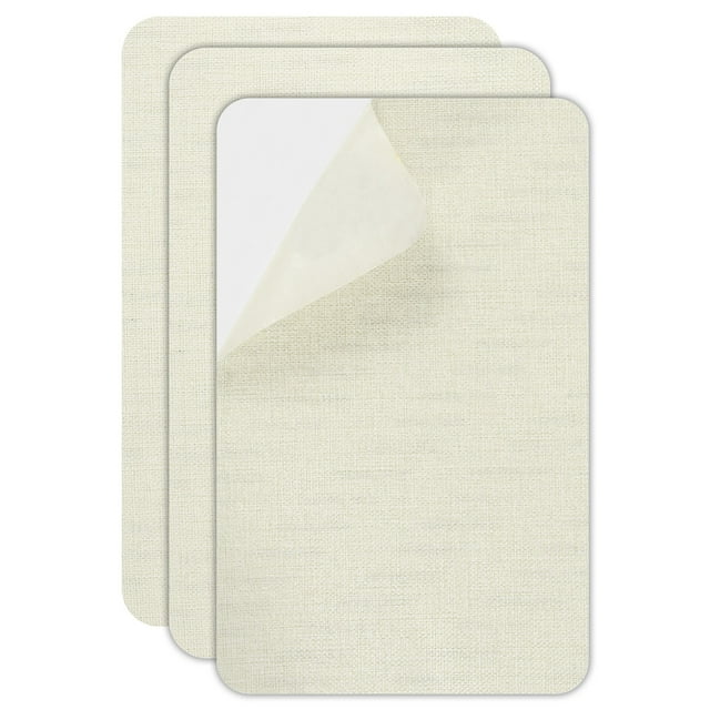 Parche de Reparación de Lienzo Autoadhesivo Impermeable Uxcell para Sofás y Muebles Beige Blanco 4.9 x 8"