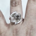 thumbnail image 4 of Natural Herkimer Diamond Ring, Rough Herkimer Diamond Ring, Birthstone, Cross Prong Ring, 925 Sterling Silver, Womens Ring, Christmas, Thanksgiving, Handmade, Statement Jewelry, Rough Gemstone Jewelry, 4 of 5