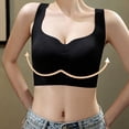 thumbnail image 5 of VISALY Posture Correcting Bra for Women Front Closure Wireless Seamless Bralette Bra Basic Lift Bra High Support Bralettes Full Coverage Lifting Minimizer Bra No Underwire T-Shirt Bra Black Xl, 5 of 9