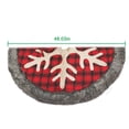 thumbnail image 2 of Fyeme Christmas Tree Skirt Plaid Tree Skirt 48 Inch with Snowy Pattern for Christmas Tree Decorations, Winter New Year House Decoration Supplies, 2 of 9