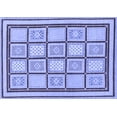 thumbnail image 1 of Ahgly Company Indoor Rectangle Abstract Blue Modern Area Rugs, 2' x 4', 1 of 4