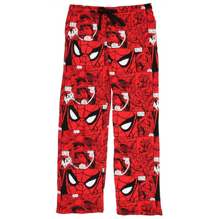 Bioworld - Marvel Spiderman All Over Print Men's Red Sleep Pants ...