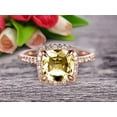 thumbnail image 1 of 2.05 Carat 7mm Cushion Cut Champagne Diamond Moissanite Engagement Ring Wedding Ring Promise Ring 10k Rose Gold Claw Prong Stacking Band Anniversary Gift, 1 of 6